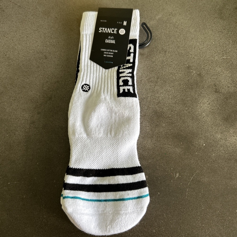 New With Tags Stance OG Kid's Youth Medium 11-2 Light Cushion Crew Socks NWT